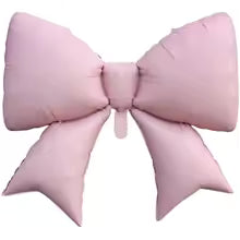 Large pink bow on a white background