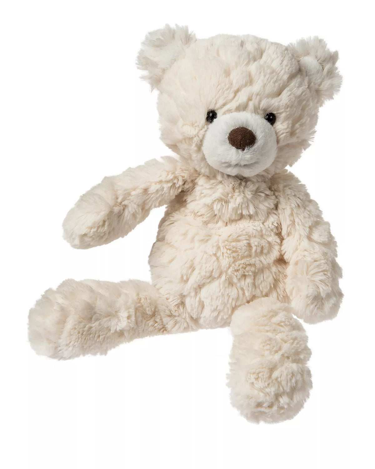 White teddy bear on a white background